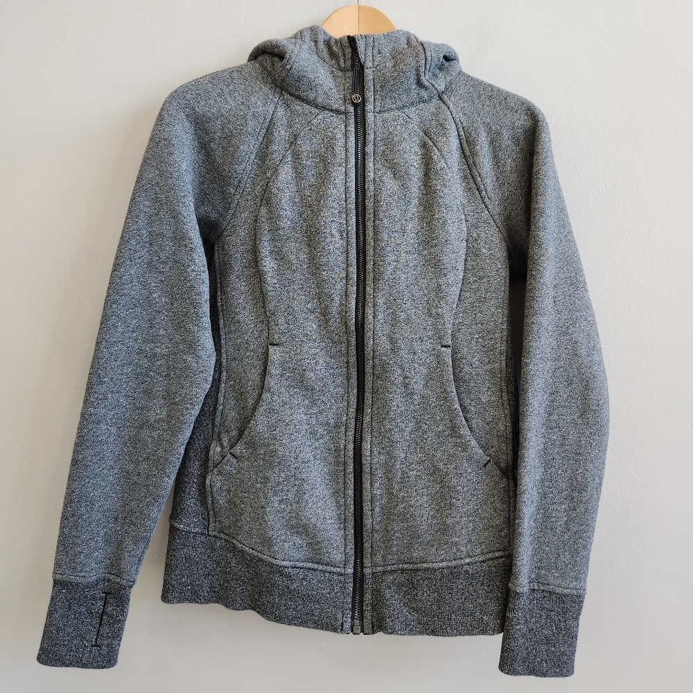 Lululemon Scuba Hoodie Sweatshirt Full Zip Gray L60416 Women's Size 4